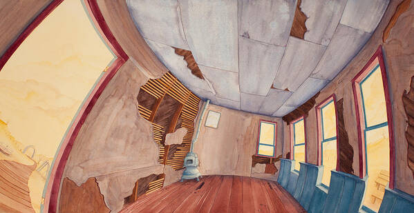 Scoolhouse Art Print featuring the painting Inside The Old School House III by Scott Kirby
