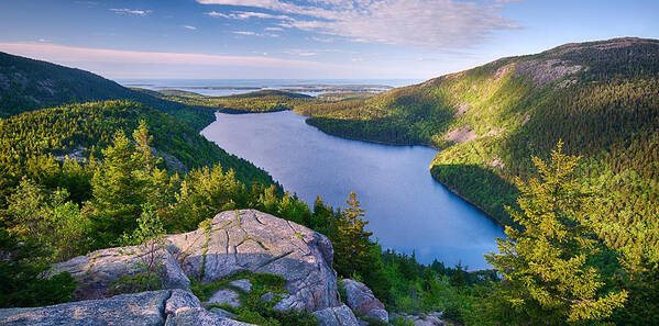 Photography Art Print featuring the photograph Jordan Pond From The North Bubble by Panoramic Images