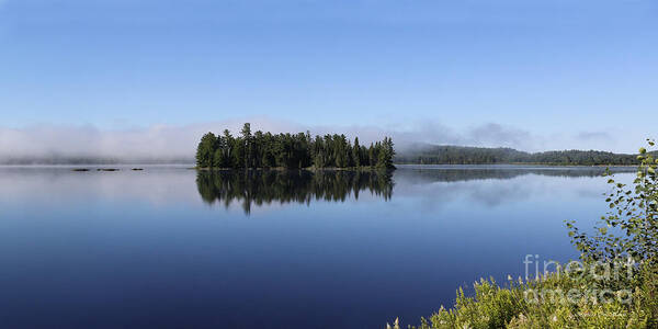 Lake Of Two Rivers Art Print featuring the photograph Lake of Two Rivers at Six in the Morning by Barbara McMahon