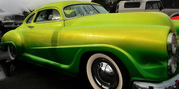 Vintage Chevrolet Art Print featuring the photograph Lemon Lime Chevy by Fraida Gutovich