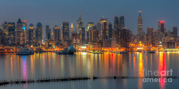 Clarence Holmes Art Print featuring the photograph New York City Skyline Morning Twilight XII by Clarence Holmes