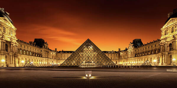 Louvre Art Print featuring the photograph Old & New by Christophe Kiciak