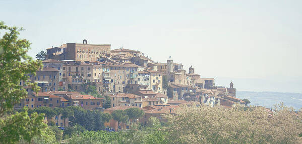 Panoramic Art Print featuring the photograph Panoramic View Of Pienza, Tuscany by Nico De Pasquale Photography