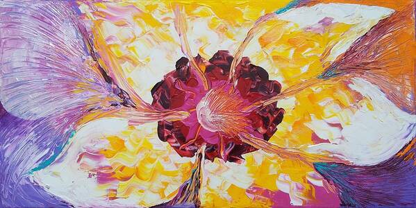 Flower Art Print featuring the painting Plucking a Seven-Petal Flower by Corey Habbas