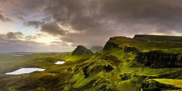 Isle Of Skye Art Print featuring the photograph Primeval Earth - Isle of Skye Panorama by Mark Tisdale