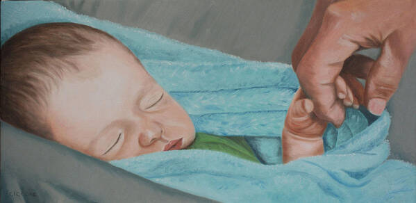 Baby Art Print featuring the painting Psalm Four Eight by Jill Ciccone Pike