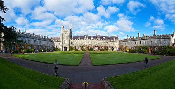Photography Art Print featuring the photograph Quadrangle At An University, University by Panoramic Images