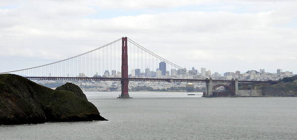 Scenic Art Print featuring the photograph San Francisco Through the Golden Gate by AJ Schibig