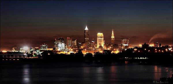 Cleveland Art Print featuring the photograph Skyline Downtown Cleveland by Daniel Behm