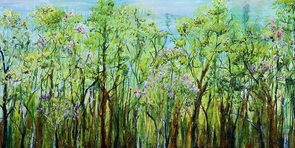 Landscape Art Print featuring the painting Spring Arpeggio by Regina Valluzzi