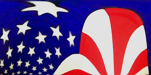 Stars And Stripes Art Print featuring the digital art Stars and Stripes by Ernest Echols
