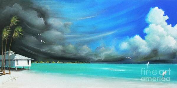 Acrylics Art Print featuring the painting Storm on the Move by Artificium -