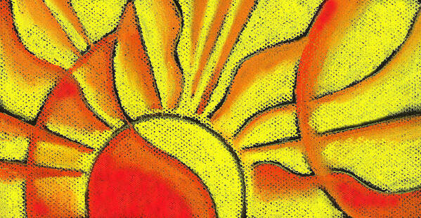 Sun Art Print featuring the painting Sun by Leon Zernitsky