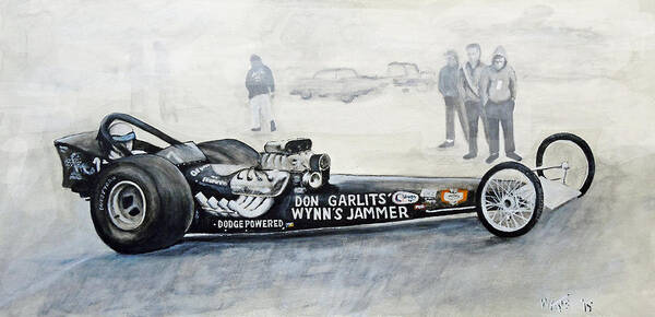 Racing Art Print featuring the painting Swamp Rat by William Walts