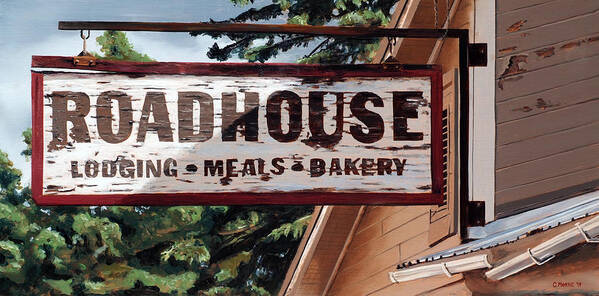 Landscape Art Print featuring the painting Talkeetna Roadhouse by Craig Morris