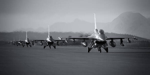 F-16 Art Print featuring the photograph Taxi Out by Brad Brizek