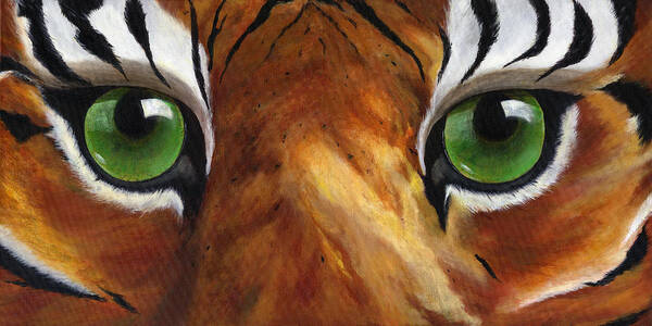Tiger Art Print featuring the painting Tiger Eyes by Donna Tucker