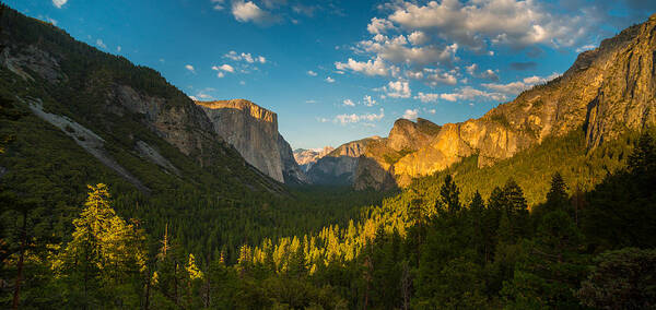 Landscape Art Print featuring the photograph Tunnel View Sunset by Mike Lee