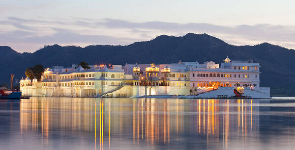 Built Structure Art Print featuring the photograph Udaipur Lake Palace by Traveler1116