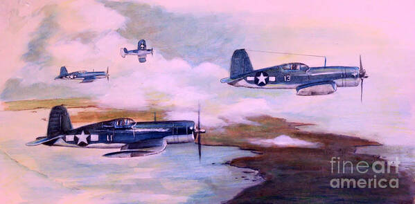 Walsh Art Print featuring the painting Walsh's Flight Color Study by Stephen Roberson