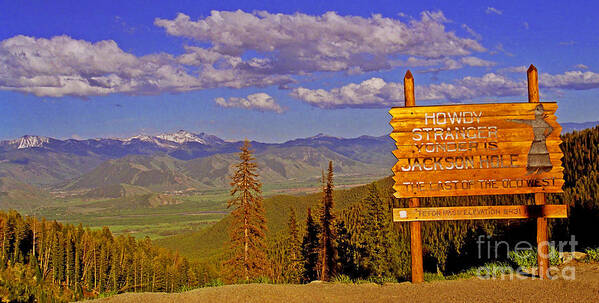 Idaho Art Print featuring the photograph Jackson Hole Welcome Sign by Rich Walter