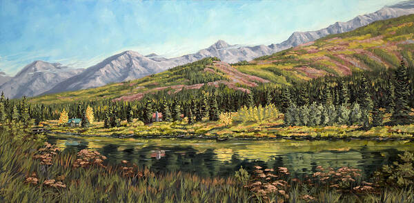 Alaska Art Print featuring the painting Lower Summit Lake by Kurt Jacobson