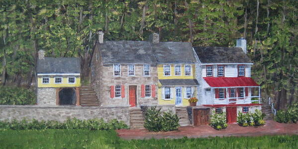 Frenchtown Art Print featuring the painting On the Road to Frenchtown by Margie Perry