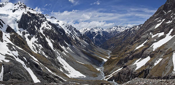 00439772 Art Print featuring the photograph River Descends From Southern Alps by Colin Monteath