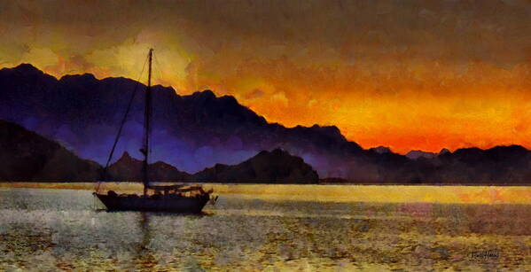 Baja Art Print featuring the photograph Sea of Cortez Sunset in Baja by Russ Harris