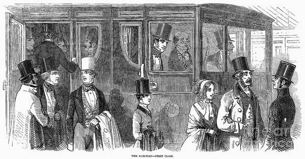 1847 Art Print featuring the photograph Train Travel: First Class by Granger