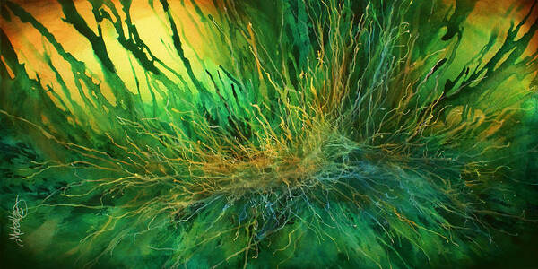 Green Art Print featuring the painting ' Start of a Season ' by Michael Lang