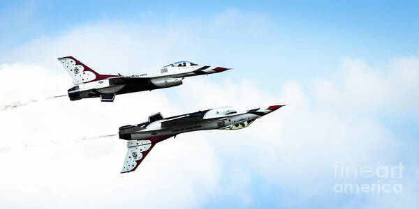 Photo By: L. Burry Art Print featuring the photograph USAF Thunderbirds #3 by Lawrence Burry
