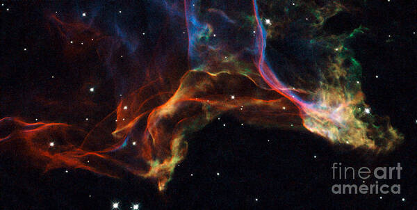 Galaxy Art Print featuring the photograph Veil Nebula #1 by Science Source