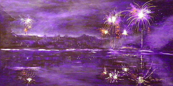 4th Of July Art Print featuring the painting 4rh of July Celebration by Terry Honstead