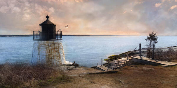 Lighthouse Art Print featuring the photograph Castle Hill Light #5 by Robin-Lee Vieira
