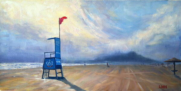 Beach Art Print featuring the painting Provide, Provide, Peru Impression by Ningning Li