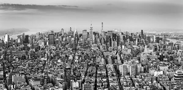 Metro Art Print featuring the photograph Aerial NYC by Mihai Andritoiu