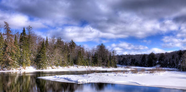 Landscapes Art Print featuring the photograph An Adirondack Snowscape by David Patterson