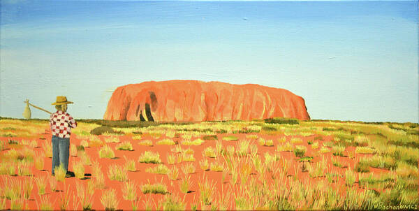Ayers Rock Art Print featuring the painting Ayers Rock Uluru by Winton Bochanowicz