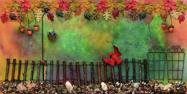 Mixed Media Art Art Print featuring the mixed media Beyond The Iron Gate by Donna Blackhall