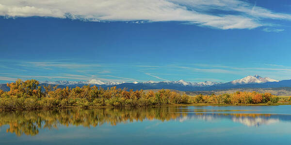 Panorama Art Print featuring the photograph Big Sky Rocky Mountain Autumn Panorama by James BO Insogna