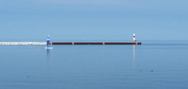 Petoskey Art Print featuring the photograph Blue Waters Sailing by Wendy Shoults
