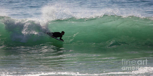 Body Surfer Art Print featuring the photograph Body Surfer by Jim Gillen