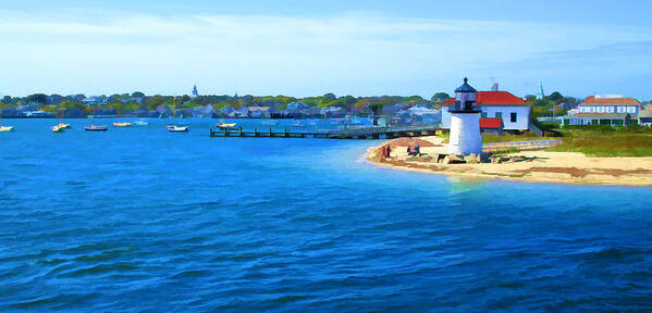 Nantucket Art Print featuring the digital art Brant Point by Richard Stedman