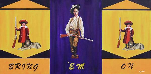 Bring 'em On Art Print featuring the painting Bring Em On by Art Enrico