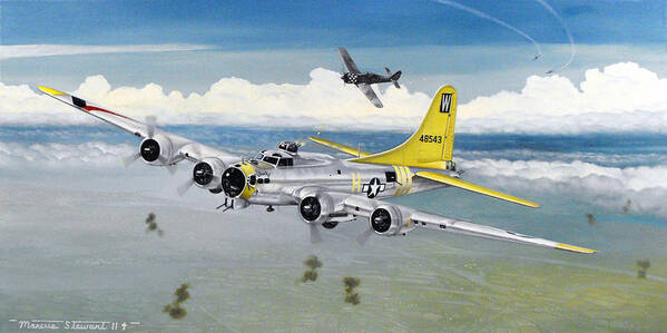 B-17 Art Print featuring the painting Chuckie by Marc Stewart