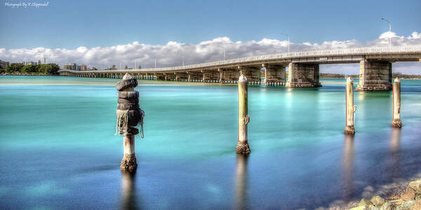 Tuncurry Photography Art Print featuring the digital art Crystal waters 0517 by Kevin Chippindall