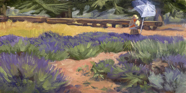 Don Read Art Print featuring the painting Don Read Painting Lavender by Jane Thorpe