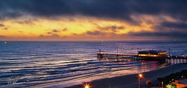 Beach Art Print featuring the photograph Early Morning In Daytona Beach by Christopher Holmes
