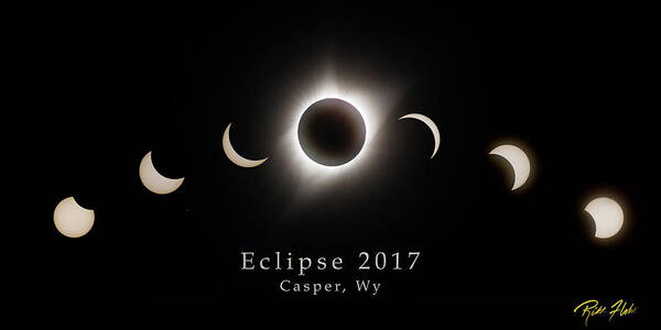 Wyoming Art Print featuring the photograph Solar Eclipse Collage 1 by Rikk Flohr